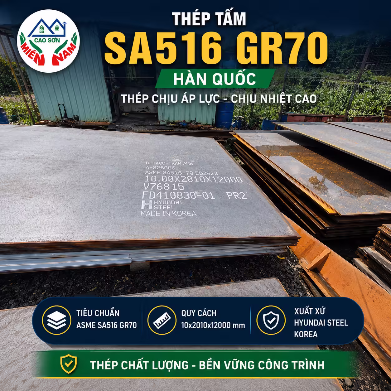 Thep Tam SA516 GR70 Han Quoc