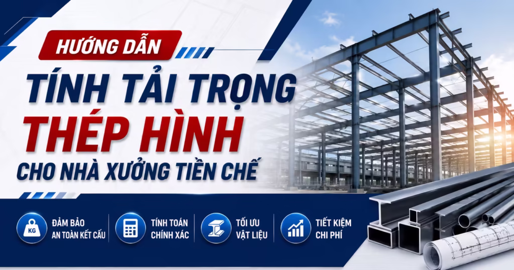 Hướng dẫn tính tải trọng thép hình cho nhà xưởng tiền chế 1 huong dan tinh tai trong cho nha xuong tien che