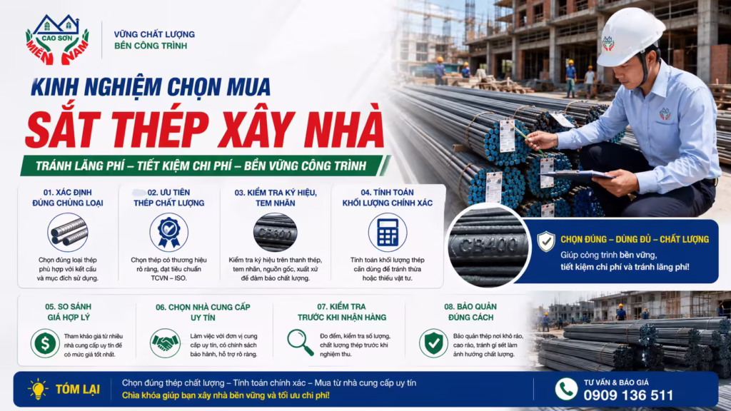 Kinh nghiệm chọn mua sắt thép xây nhà tránh lãng phí 1 kinh nghiem chon sat thep mua nha