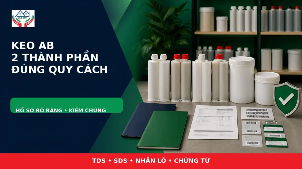 Quy cách keo AB 2 thành phần