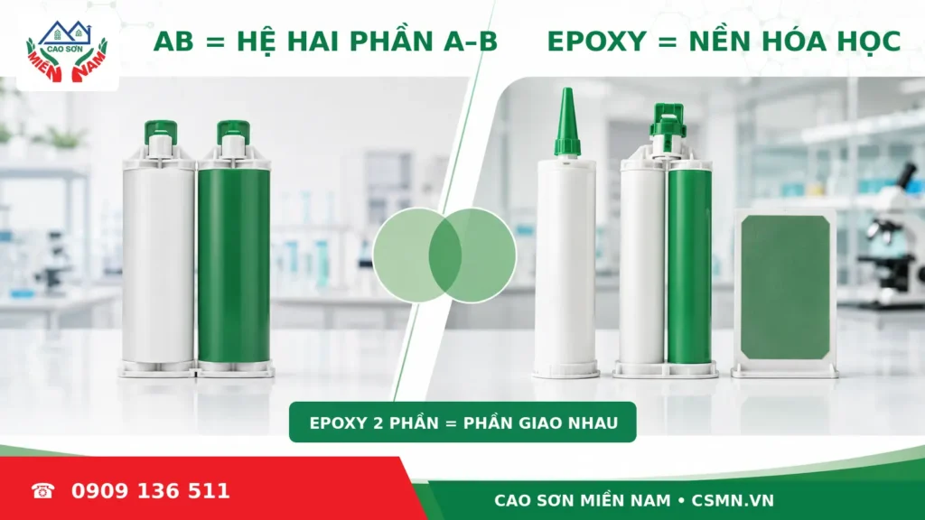 phân biệt keo AB và Epoxy