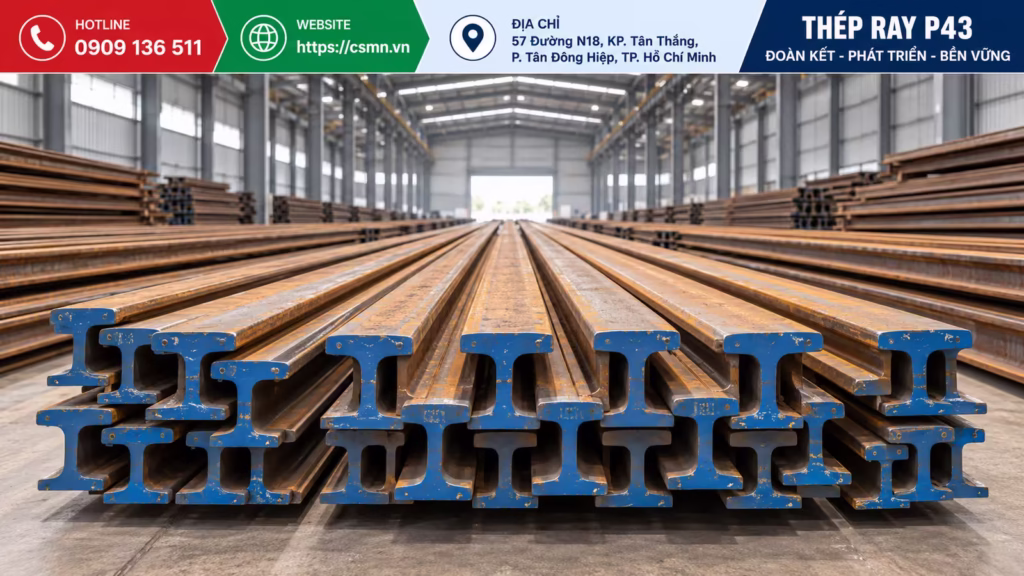 Thép Ray P43 Là Gì? Thông Số Kỹ Thuật, Đặc Điểm Và Ứng Dụng Thực Tế 4 Thép ray P43